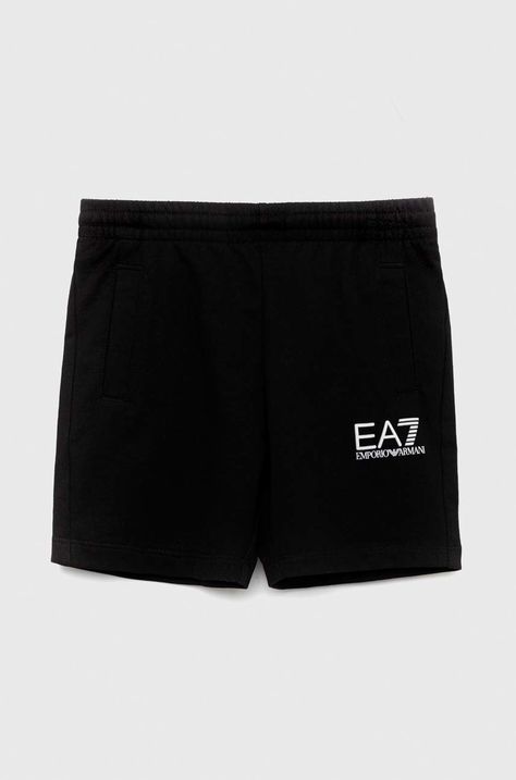 Otroške bombažne kratke hlače EA7 Emporio Armani