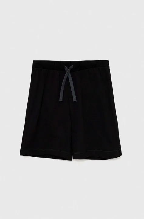 United Colors of Benetton pantaloni scurți din bumbac pentru copii culoarea negru, talie reglabila