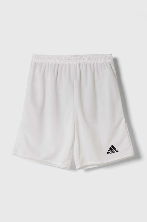adidas pantaloni scurti copii culoarea alb, talie reglabila