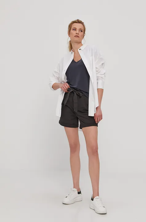 Kratke hlače Vero Moda za žene, boja: siva