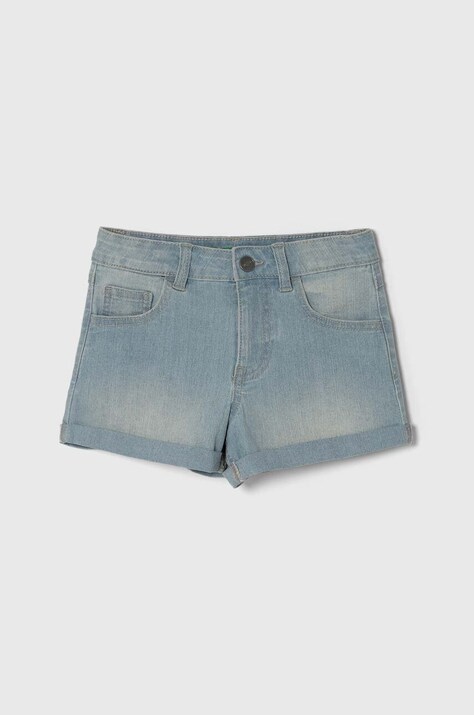 United Colors of Benetton pantaloni scurti din denim pentru copii neted, talie reglabila