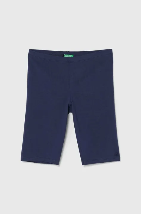 United Colors of Benetton pantaloni scurti copii culoarea albastru marin, neted