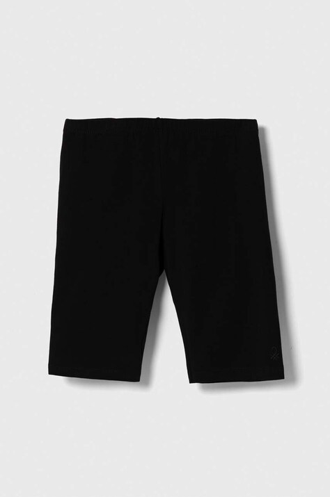 United Colors of Benetton pantaloni scurti copii culoarea negru, neted