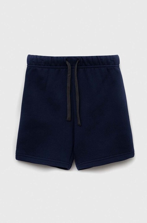 Otroške bombažne kratke hlače United Colors of Benetton mornarsko modra barva