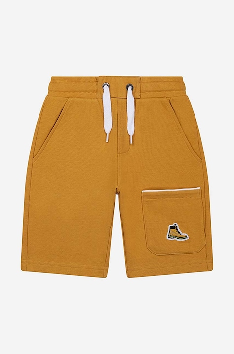 Dětské kraťasy Timberland Bermuda Shorts žlutá barva, hladké, nastavitelný pas
