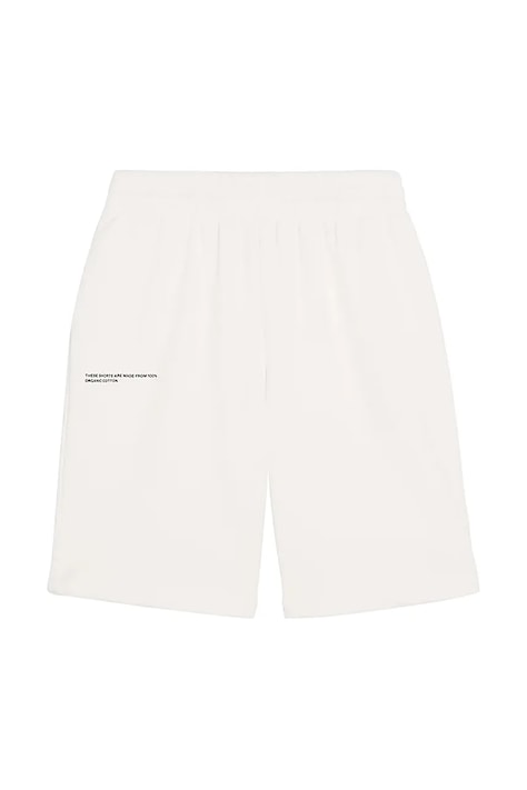 Pangaia pantaloni scurți KIDS' 365 MIDWEIGHT LONG SHORTS culoarea alb, talie reglabila, 10000425