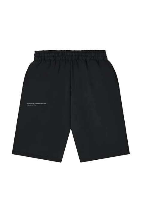Pangaia pantaloni scurți KIDS' 365 MIDWEIGHT LONG SHORTS culoarea negru, talie reglabila, 10000425
