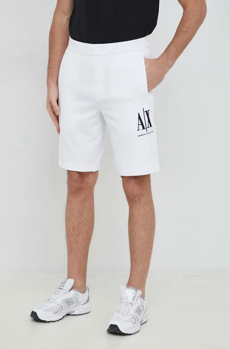 Kratke hlače Armani Exchange moški, bela barva