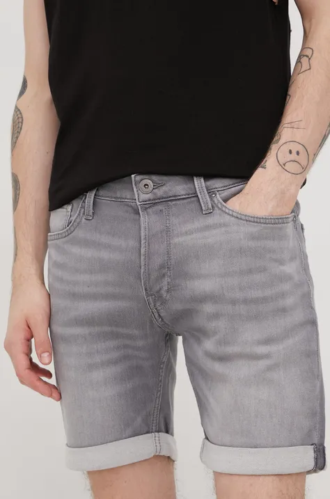 Kratke hlače Jack & Jones za muškarce, boja: siva