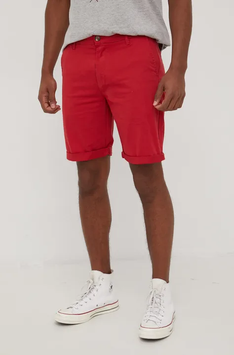 Kratke hlače Solid moške, rdeča barva