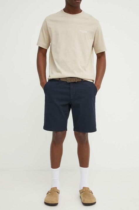 Marc O'Polo pantaloni scurti barbati, culoarea albastru marin