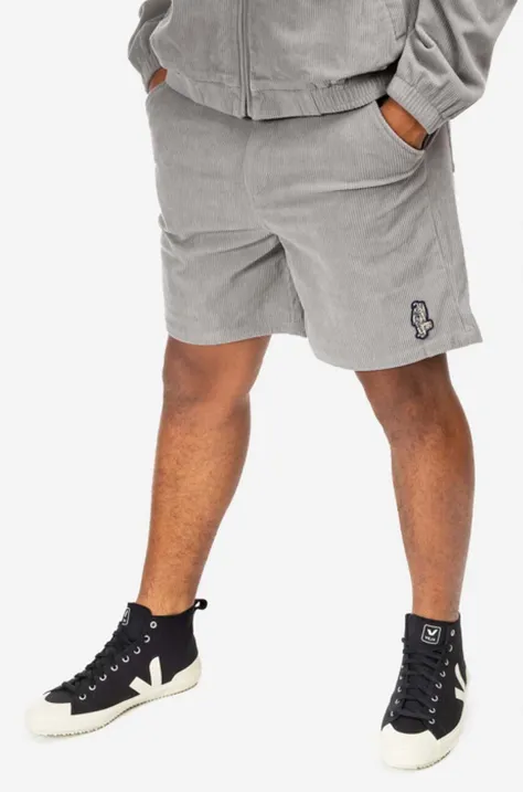 Šortky Billionaire Boys Club Corduroy Shorts B22208 pánske, šedá farba
