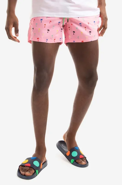 Kratke hlače Happy Socks Palm moške, roza barva, PAL116-3300