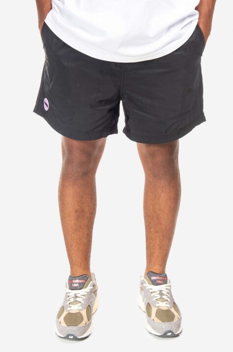 PLEASURES shorts men's black color Pleasures Refresh Nylon Active Short P22SU021-BLUE
