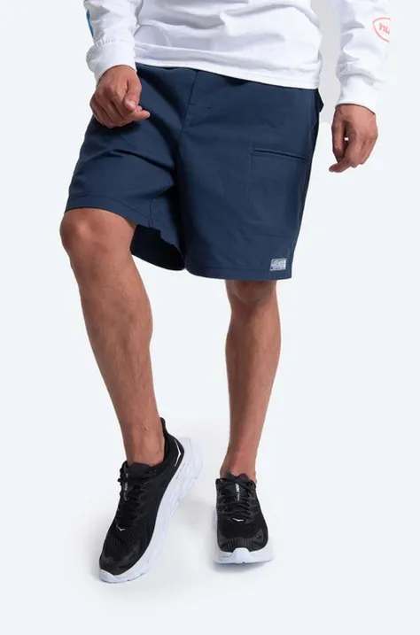 Bombažne kratke hlače HUF Abbott Easy Short mornarsko modra barva
