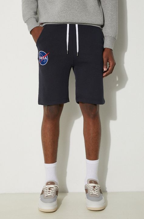 Alpha Industries pantaloni scurți bărbați, culoarea bleumarin 116362.07-navy