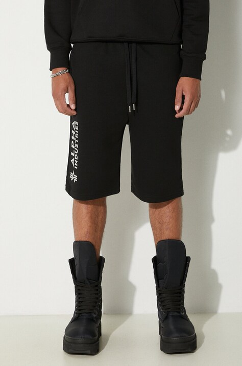 Шорты Alpha Industries Basic мужские цвет чёрный 116364FP.530-black