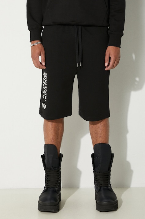 Kraťasy Alpha Industries Basic pánské, černá barva, 116364FP.530-black