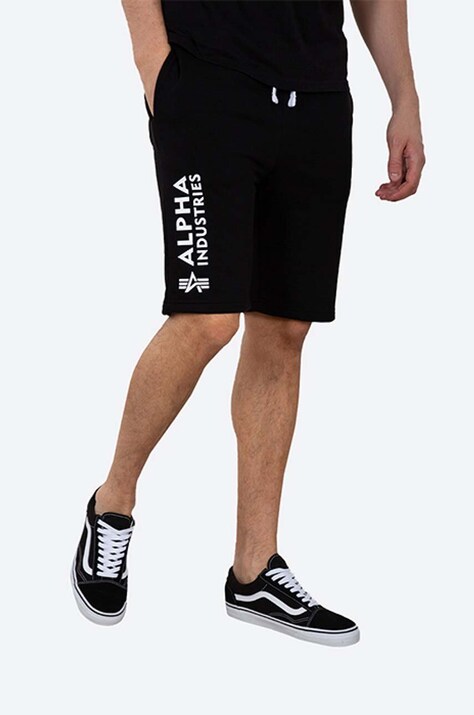 Kraťasy Alpha Industries Basic pánské, černá barva, 116364.03-black