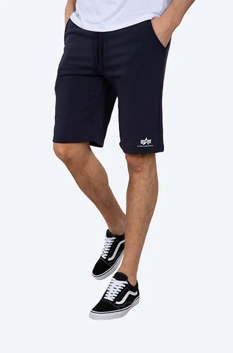 Alpha Industries shorts Basic men's navy blue color