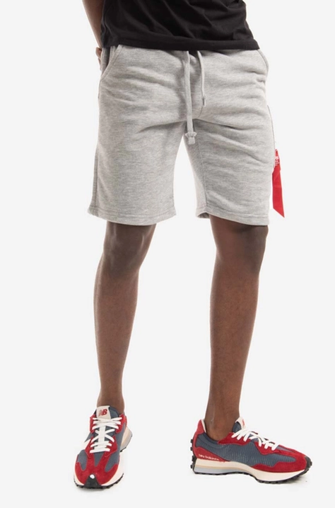 Kratke hlače Alpha Industries X-Fit Cargo Short moške, siva barva