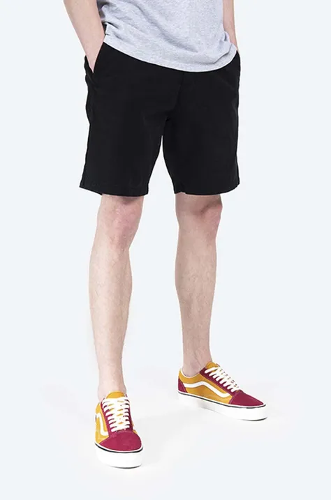 Carhartt WIP cotton shorts John Short black color