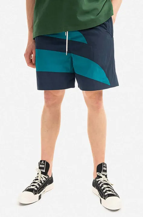 Drôle de Monsieur shorts men's navy blue color