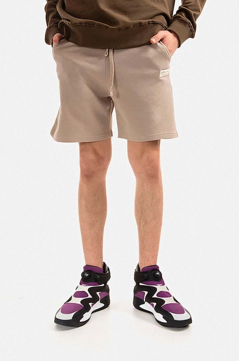 Bavlněné šortky Alpha Industries hnědá barva, 106365.627-brown