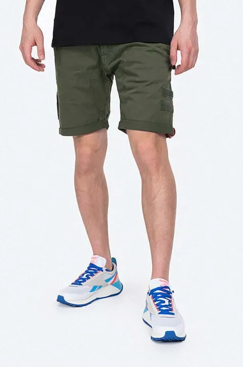 Alpha Industries cotton shorts green color