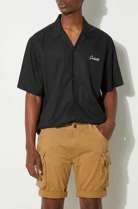 Alpha Industries szorty męskie kolor zielony 176203.13-BRAZOWY