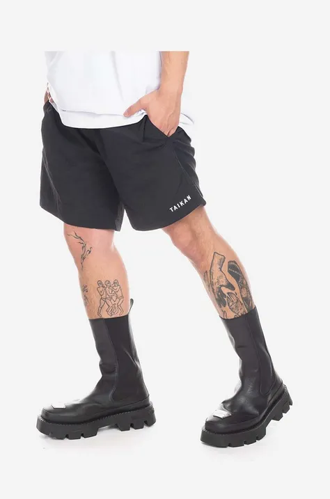 Taikan pantaloni scurți Nylon Shorts bărbați, culoarea negru TS0001.BLK-BLK