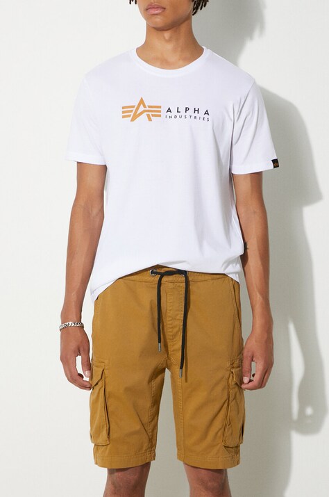 Alpha Industries cotton shorts brown color