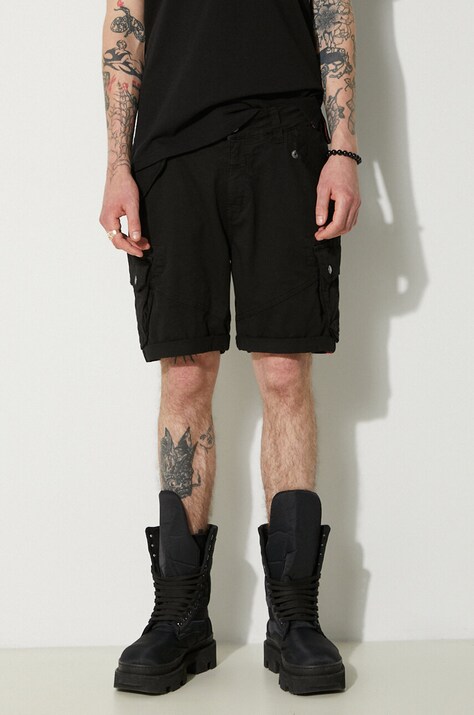 Kraťasy Alpha Industries Combat pánské, černá barva, 116210.03-black