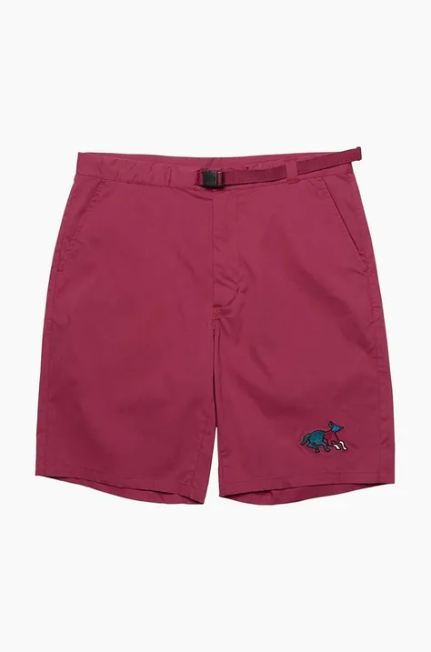 Kratke hlače by Parra Anxious Dog za muškarce, boja: crvena, 49236.WINE-WINE