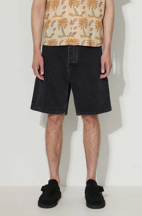 Traper kratke hlače Carhartt WIP Newel Short za muškarce, boja: crna, I029209-BLUESTONE