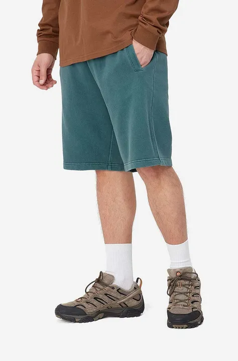 Carhartt WIP pantaloni scurți din bumbac Nelson culoarea verde I030130-WAX