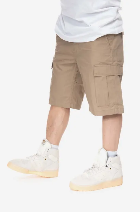 Carhartt WIP cotton shorts brown color