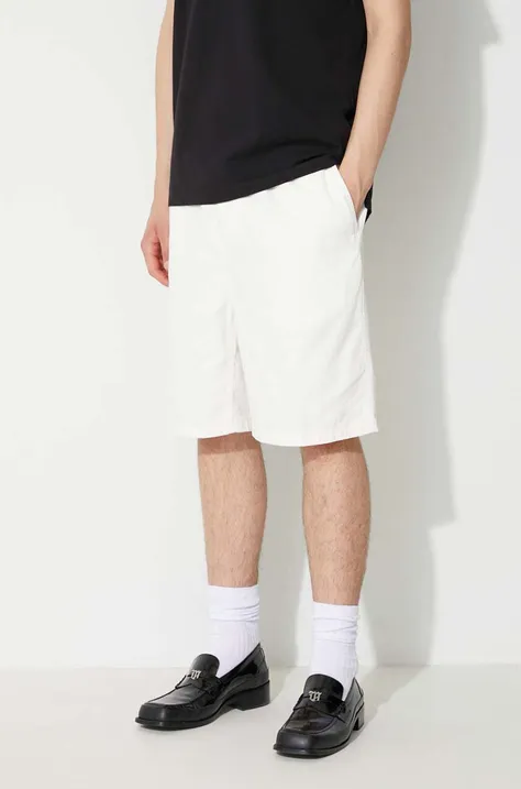 Памучен къс панталон Carhartt WIP в бяло