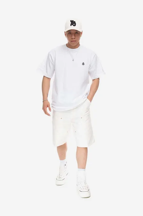 Carhartt WIP cotton shorts beige color