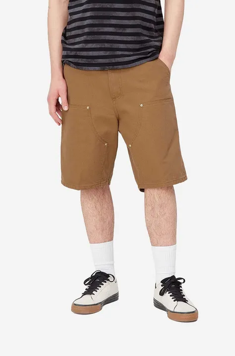 Carhartt WIP cotton shorts brown color
