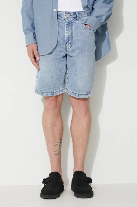 thisisneverthat denim shorts men's blue color