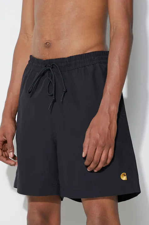 Carhartt WIP pantaloni scurți bărbați, culoarea negru I026235-BLACK