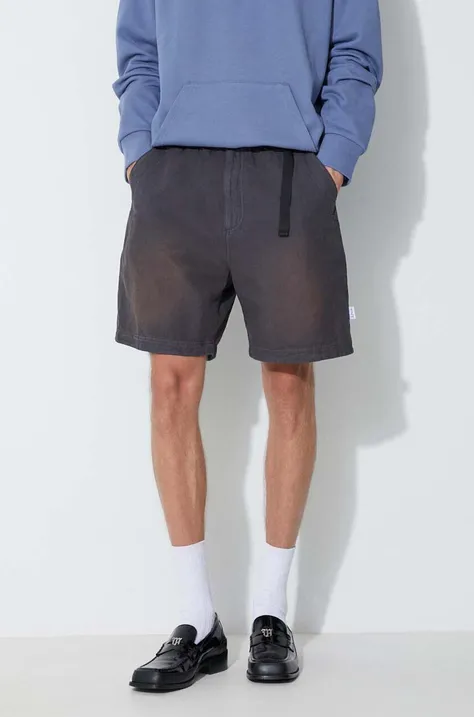 thisisneverthat linen blend shorts gray color