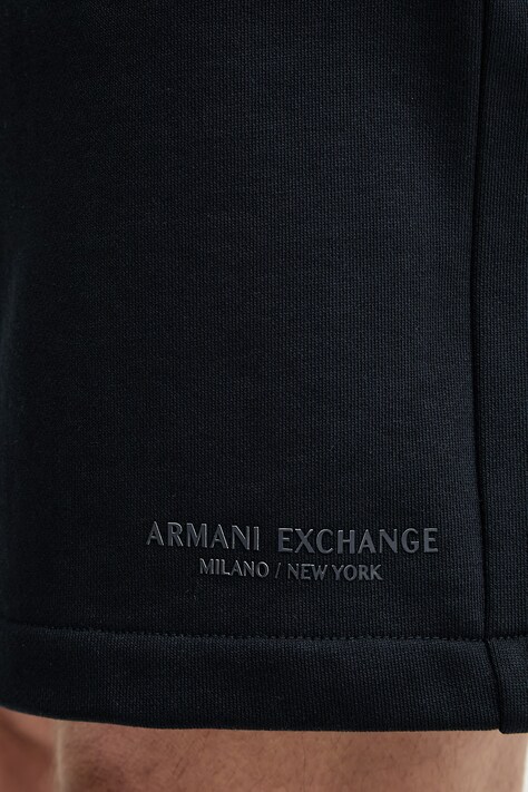 Armani Exchange трикотажні шорти чоловічі бавовняні — AA00-SZM0KT, темно-синій — фото 4