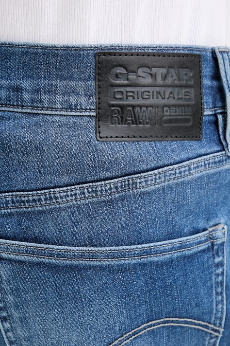 Джинсові шорти G-Star 3301 Slim Short — AA00-SZM0KU, блакитний — фото 4