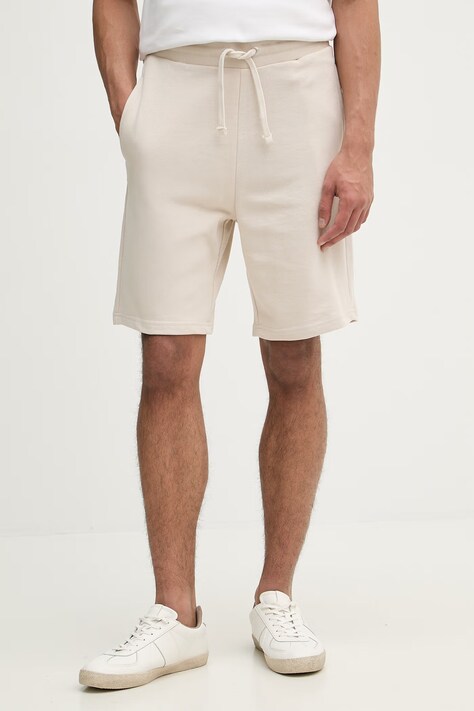 U.S. Polo Assn. szorty dresowe męskie bawełniane DHM LB SWEAT beżowe MUP3354
