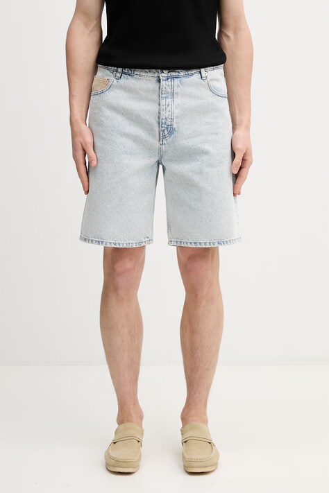 Drôle de Monsieur szorty jeansowe męskie niebieskie regular waist PERM-BS150-CO123