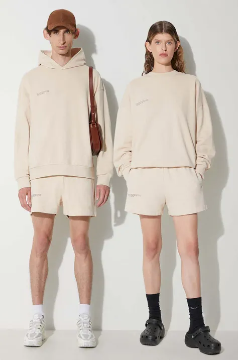 Pangaia cotton shorts beige color