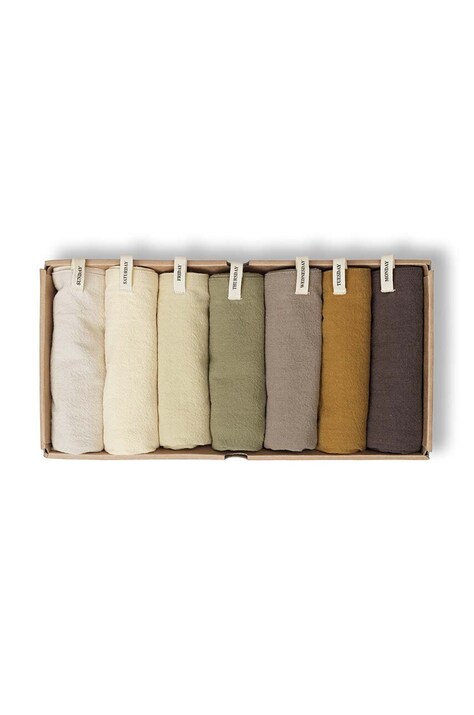 ferm LIVING set de carpe de bucatarie Day Tea Towel 7-pack