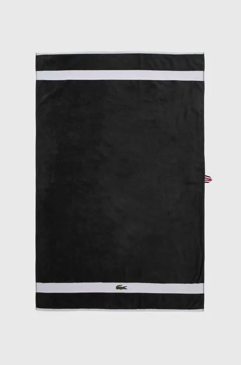 Bavlněný ručník Lacoste L Casual Bitume 90 x 150 cm